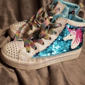 Sequin and Satin Unicorn Twinkle Toes Sechers